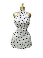 Backless Halter Polka Dot Mini Dress