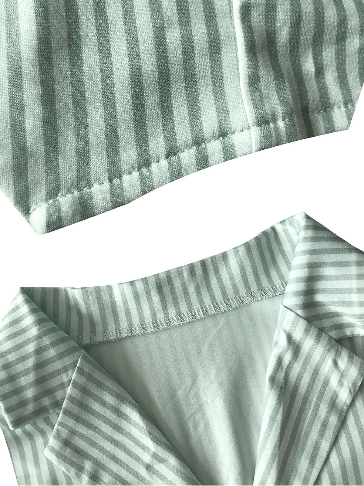 Striped Vest Bubble Skirt Set