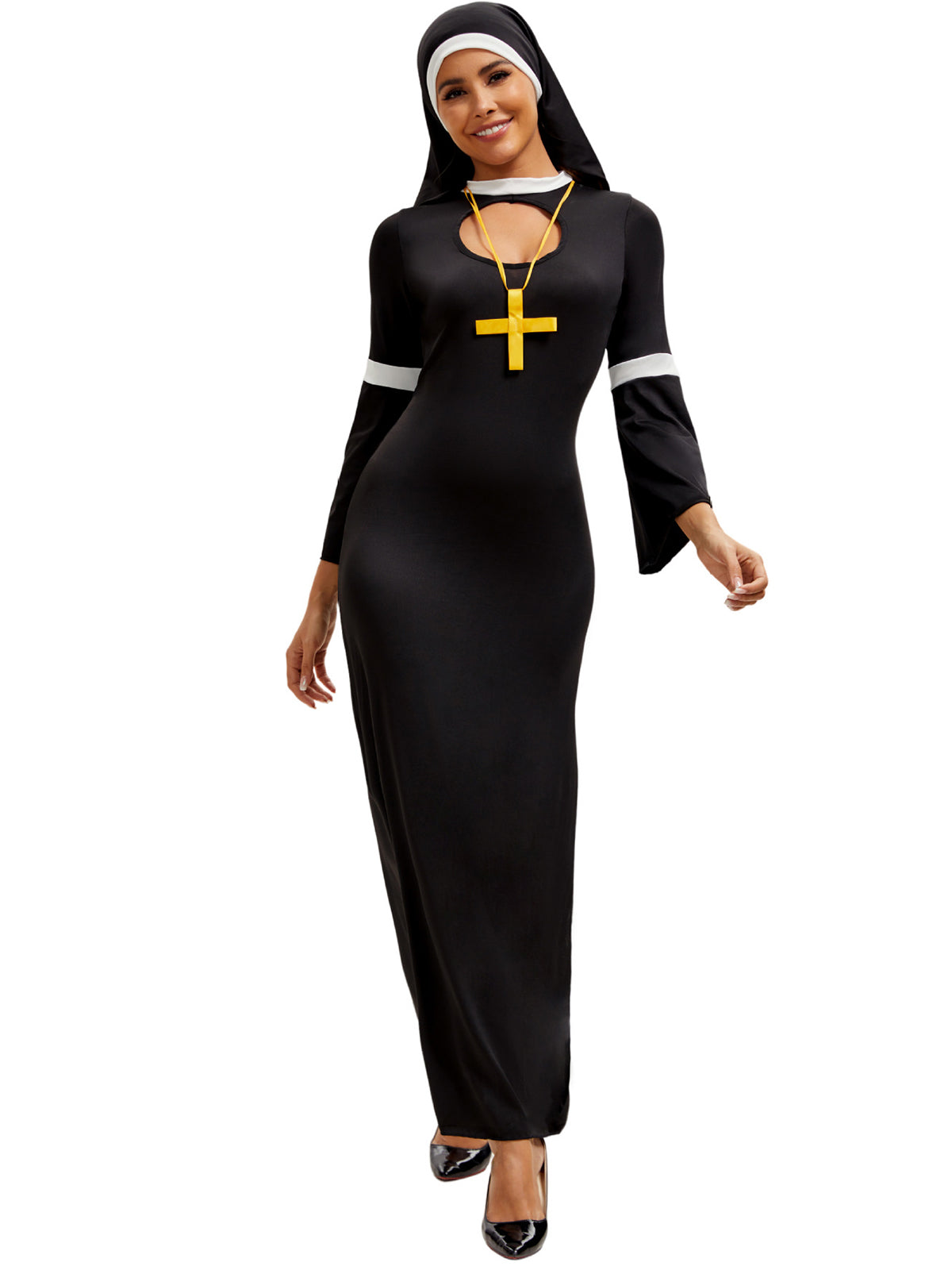 Halloween Costume Nun Cosplay Dress