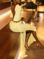 Backless Slit Maxi Dress