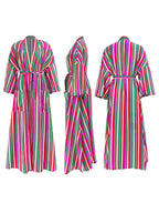 Stripe Belted Pocket Cardigan