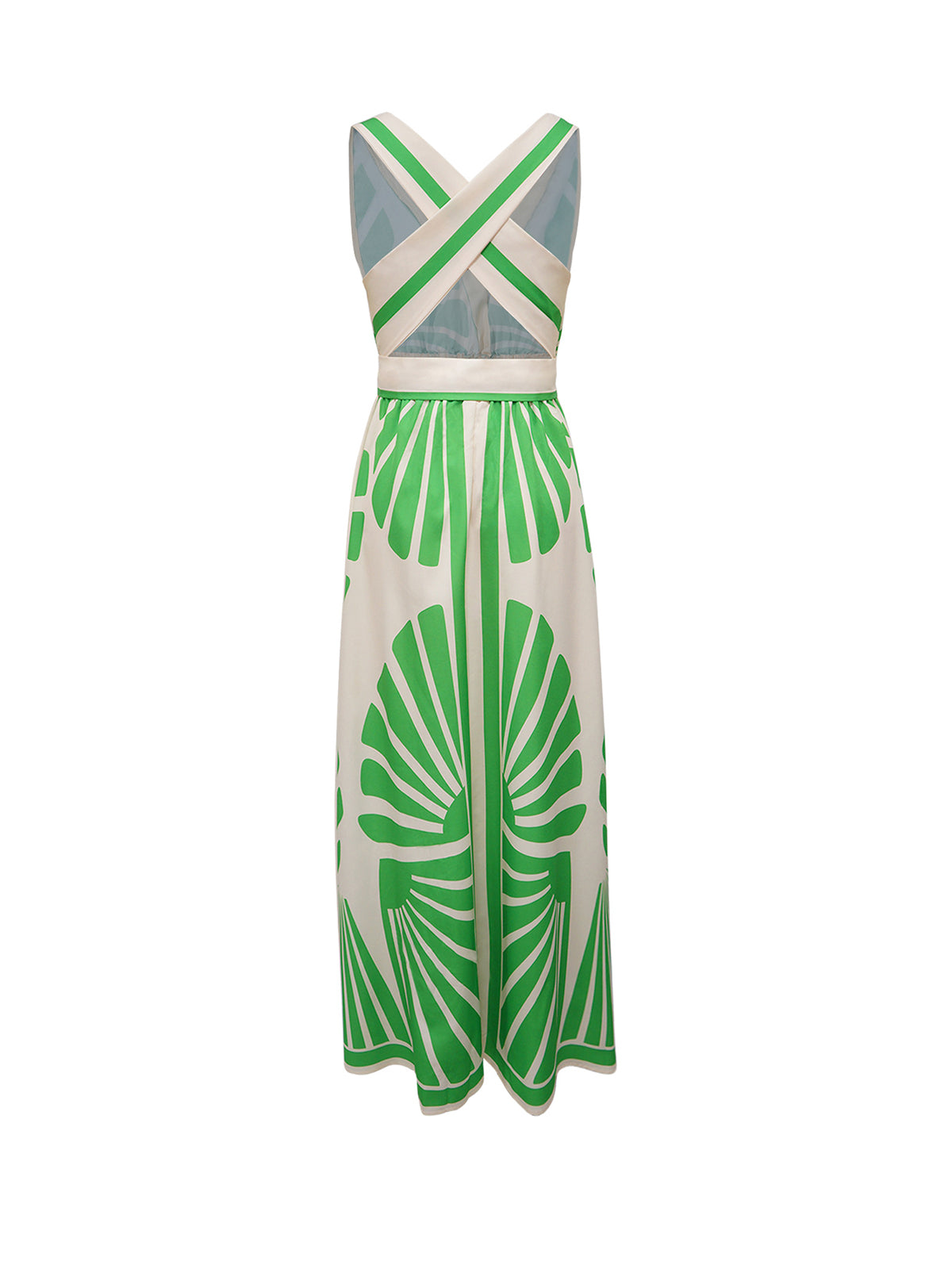 Boho Print Cross Back Maxi Dress