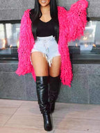 Crochet Fringe Knit Cardigan
