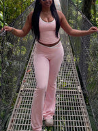 Tank Top Flare Yoga Pants Set