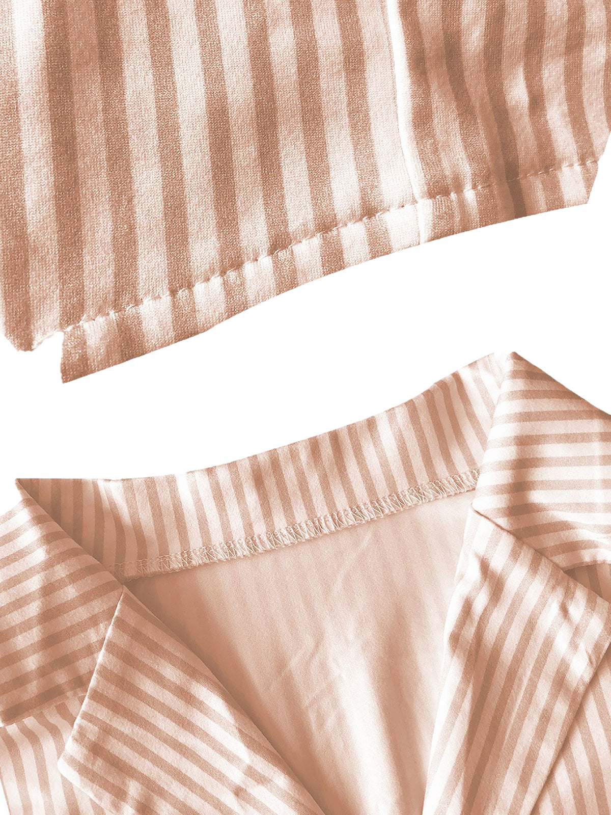 Striped Vest Bubble Skirt Set