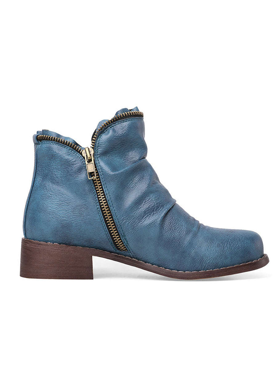Plus Size Chelsea Side Zipper Ankle Boots