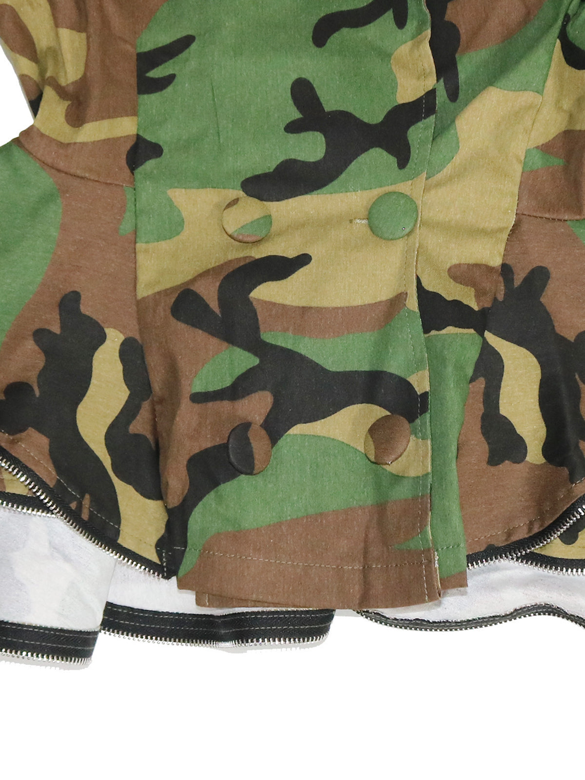 Camouflage Print Double Breasted Blazer Jacket