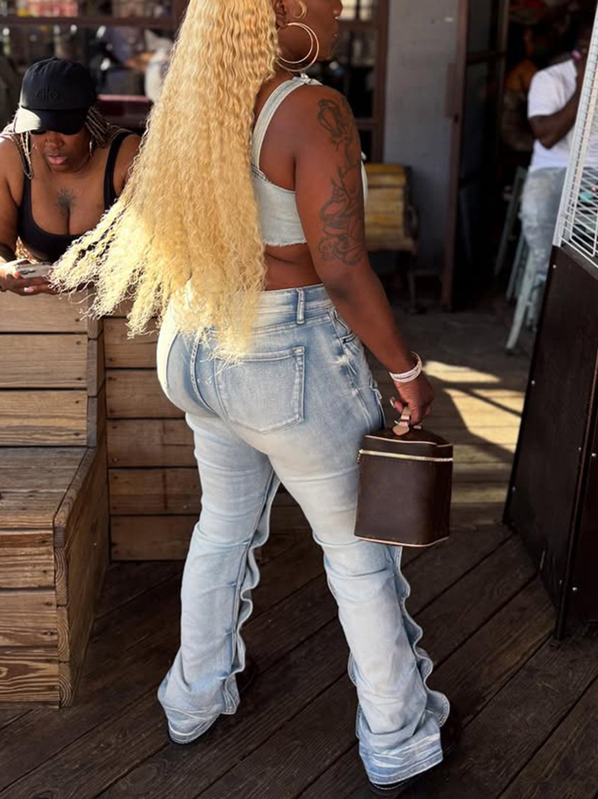 Multi-Pocket Straight Leg Jeans