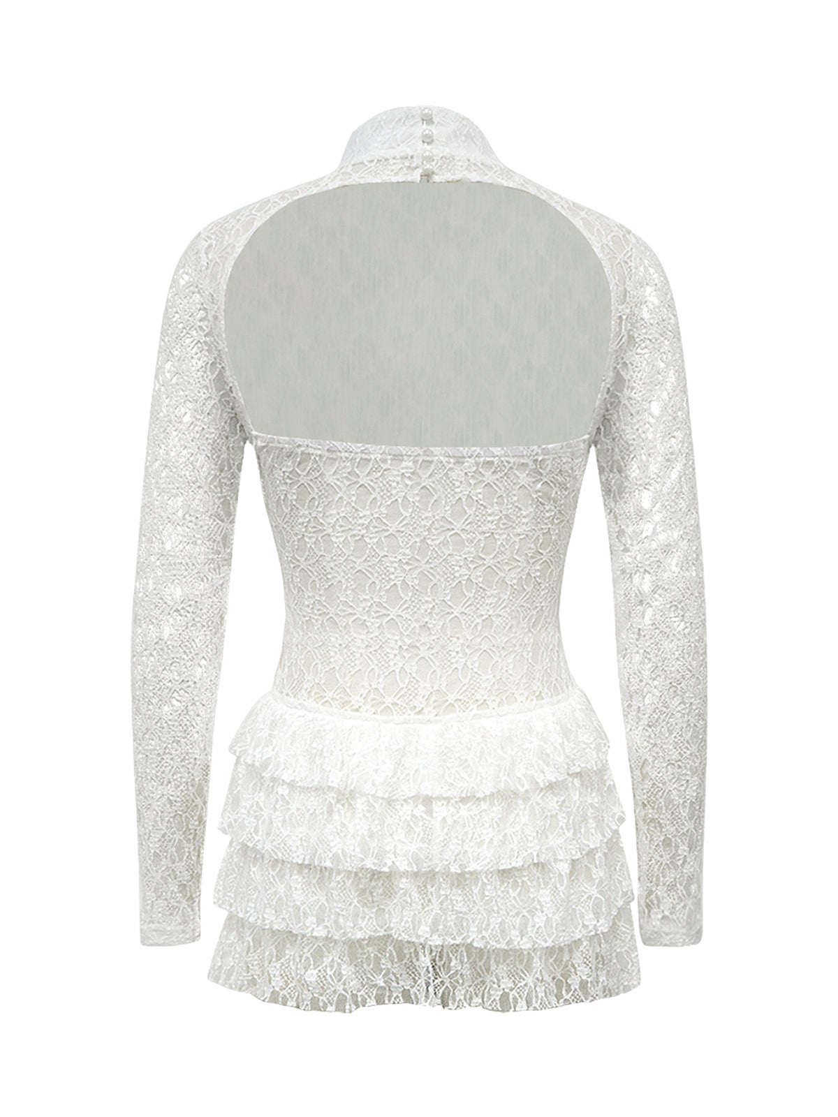 Lace Ballet Tulle Backless Romper