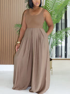 Sleeveless Wide Leg Jumpsuit