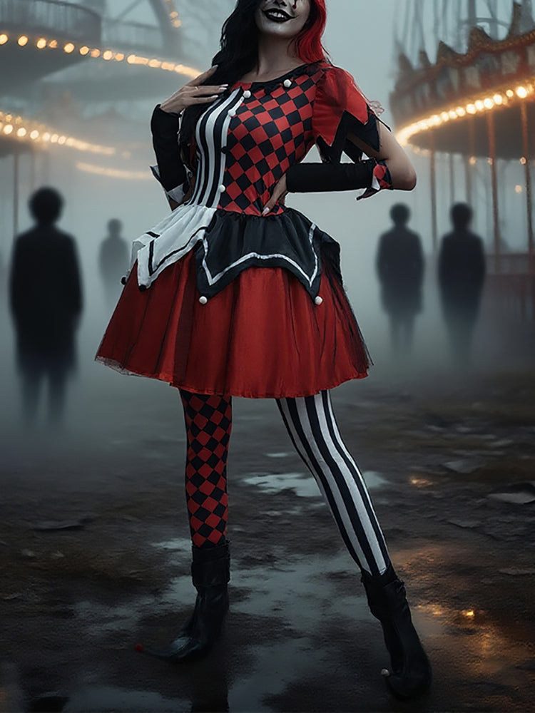 Halloween Costume Clown Cosplay Dress