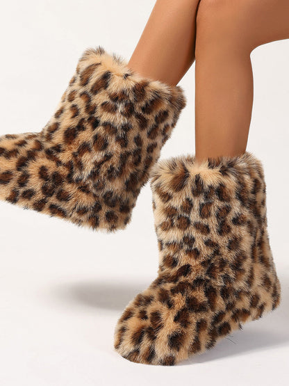 Y2K Furry Mid-Calf Winter Boots