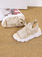 Fly Kinitting Vamp Platform Sandal