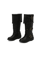 Vintage Buckle Belted Boots