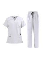 Solid Color Top Straight Leg Pants Set