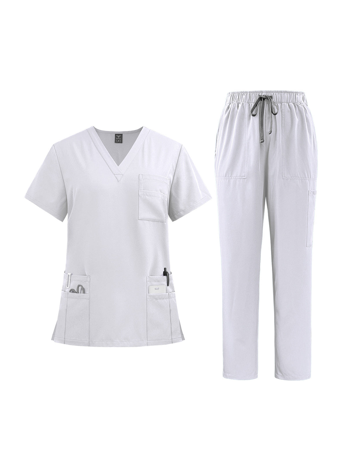 Solid Color Top Straight Leg Pants Set