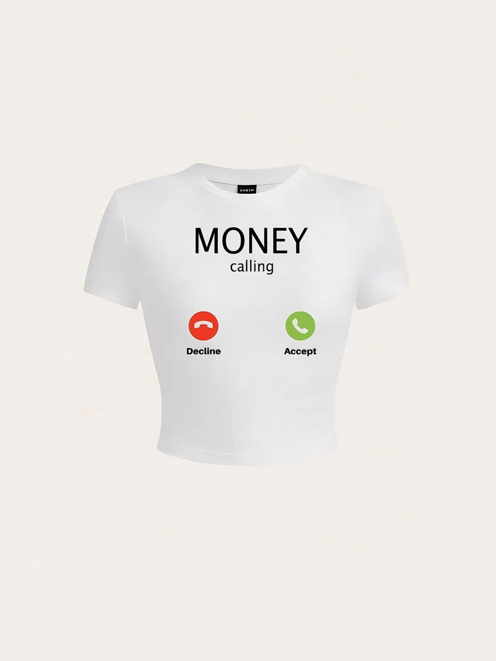 Y2K Slim Fit Cropped Graphic Tee