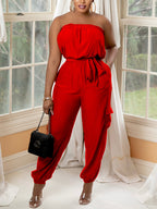 Sleeveless Belted Jumpsuit
