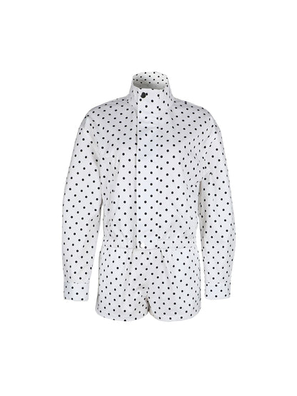 Polka Dot Jacket Shorts Set