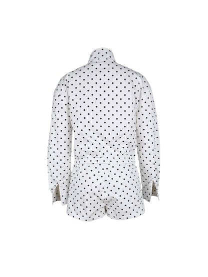 Polka Dot Jacket Shorts Set