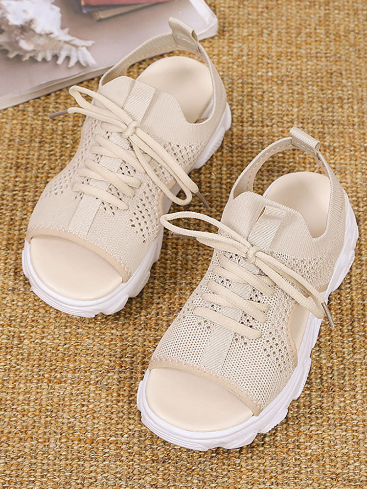 Fly Kinitting Vamp Platform Sandal