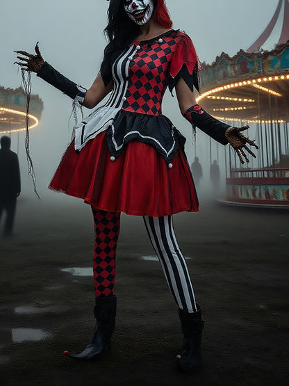 Halloween Costume Clown Cosplay Dress