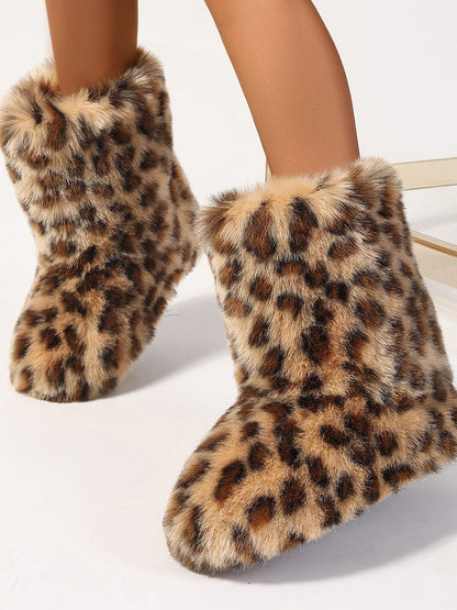 Y2K Furry Mid-Calf Winter Boots