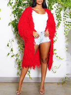 Crochet Fringe Knit Cardigan