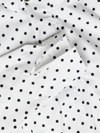 Polka Dot Jacket Shorts Set