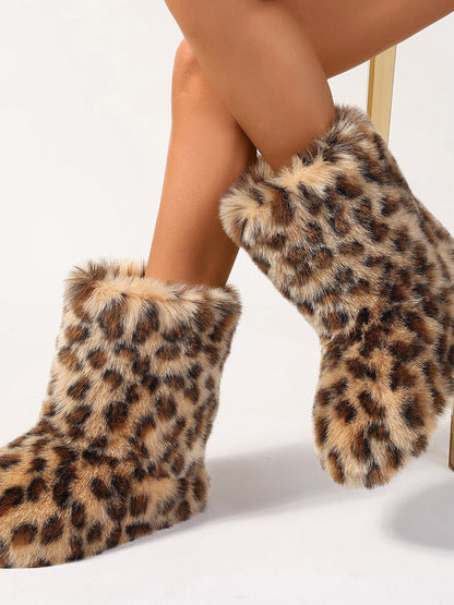 Y2K Furry Mid-Calf Winter Boots