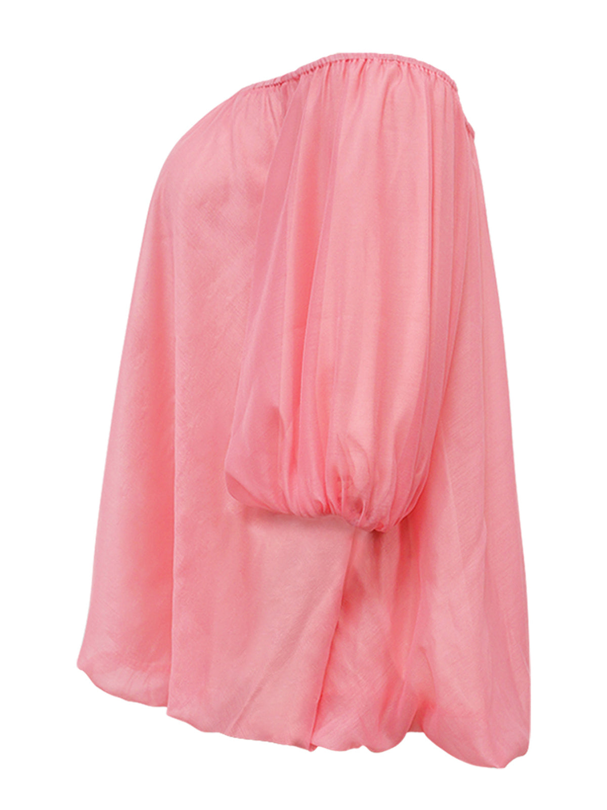 Plus Size Off Shoulder Puff Sleeve Dress