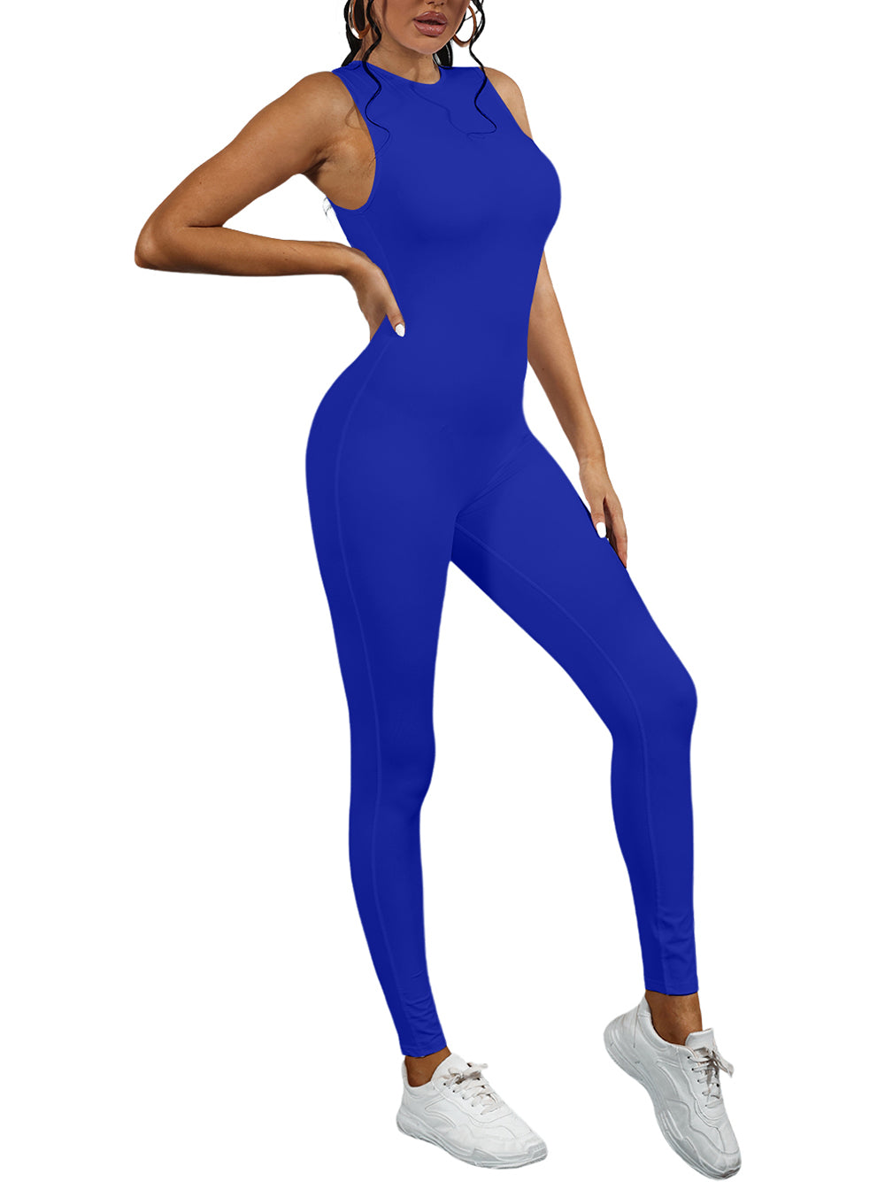 Sleeveless Zipper Jumpsuits