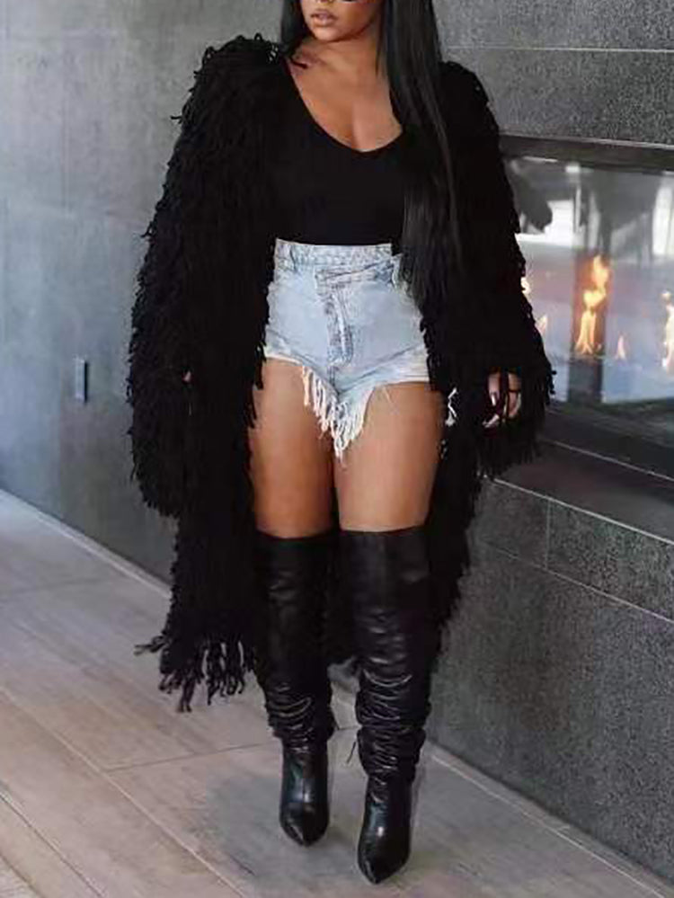 Crochet Fringe Knit Cardigan