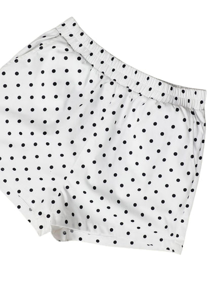 Polka Dot Jacket Shorts Set