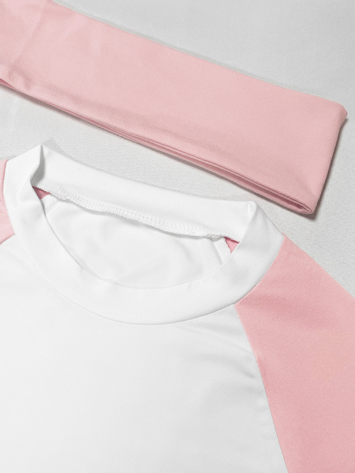 Color Block Raglan Tee Shorts Set