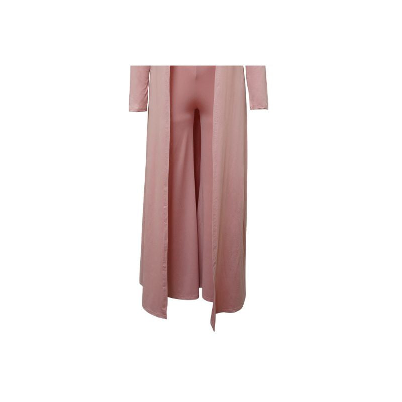 Conjunto casual de tres piezas de color sólido