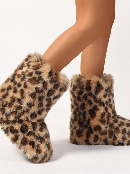 Y2K Furry Mid-Calf Winter Boots