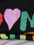 Graphic Letter Print Short Sleeve Tee