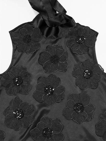 Loose Embroidered Sleeveless Maxi Dress