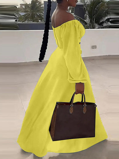 Lantern Sleeve Plus Size Two-Piece Set