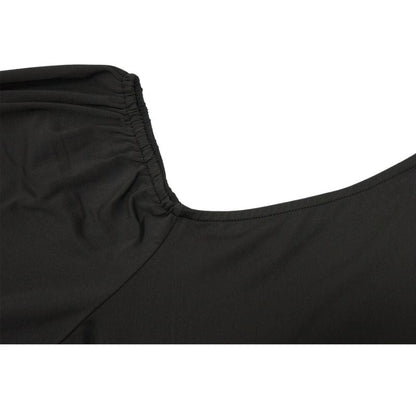 Monos de pantalón de pierna ancha con cinturón y manga abullonada de talla grande