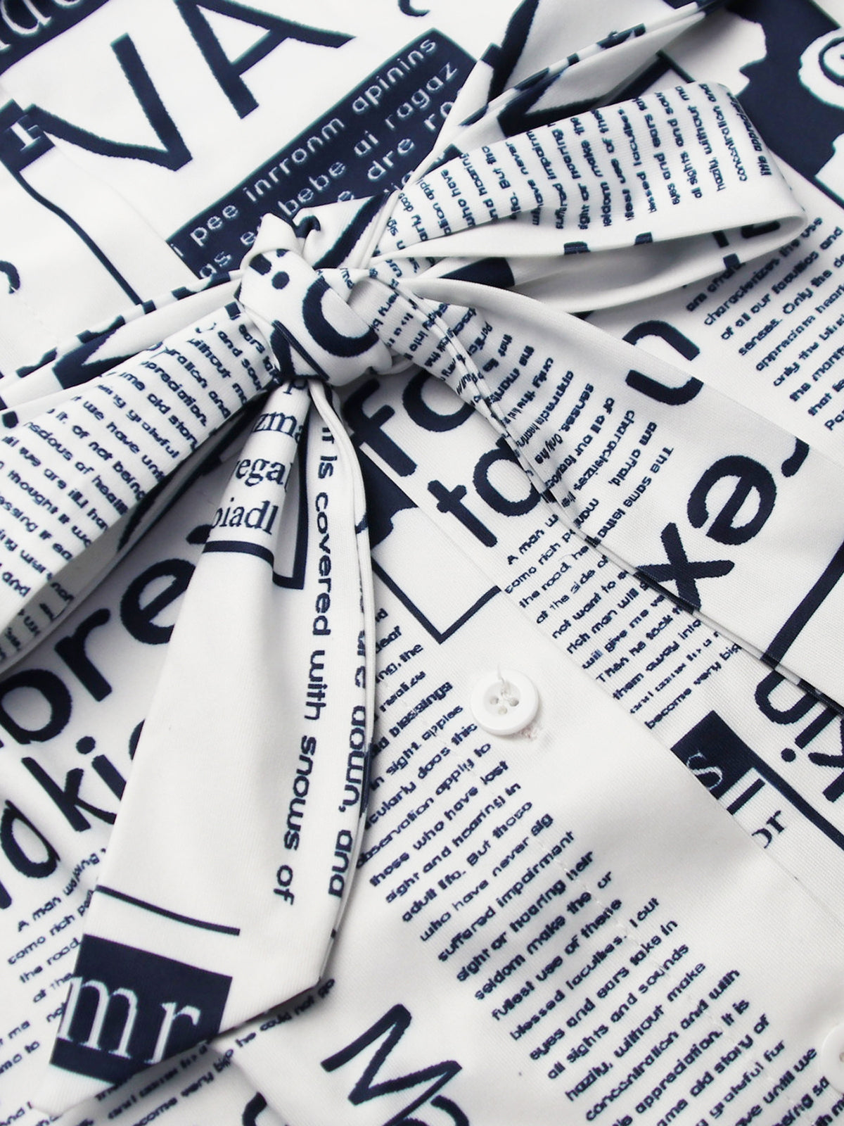 Newspaper Print Blazer Belted Pants Set