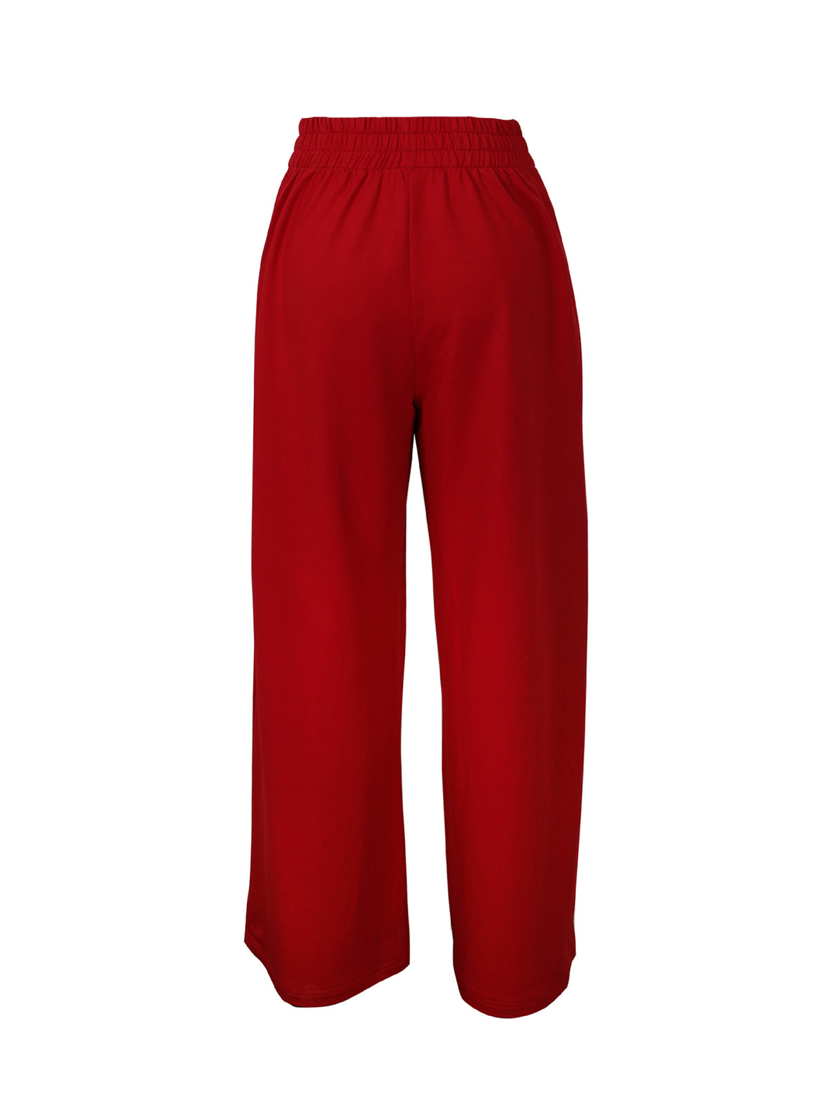 Wide Stripe Elastic Waist Wide Leg Pants