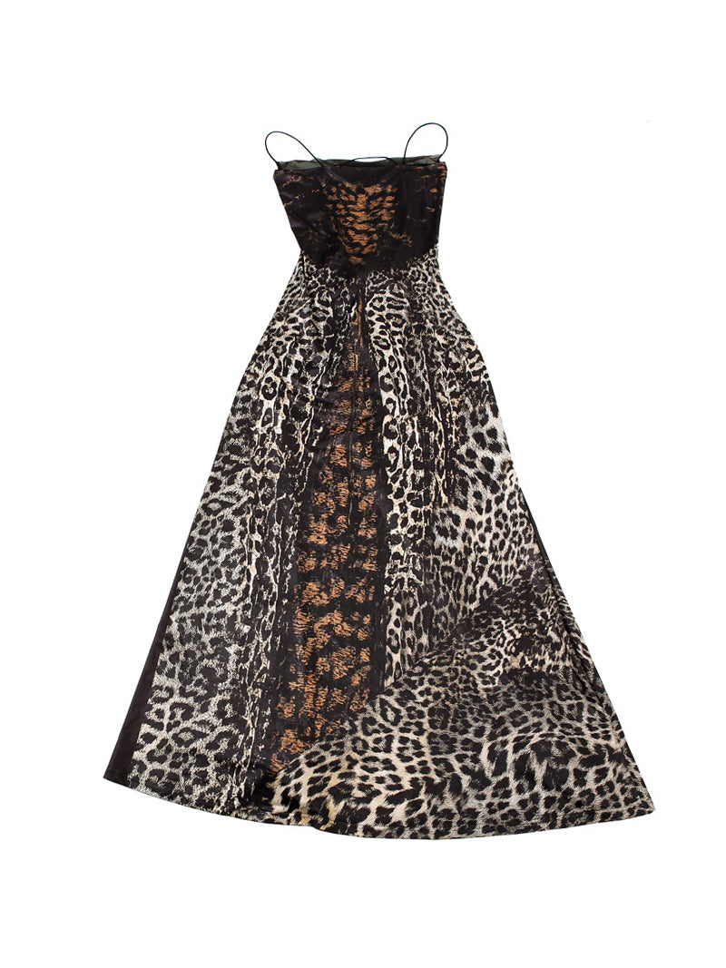 Leopard Lace Patchwork Dress