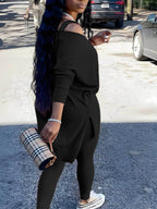 Off Shoulder Top Skinny Pants Set