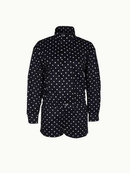 Polka Dot Jacket Shorts Set
