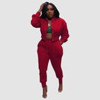 Conjunto de pantalón con cordón y top ahuecado con solapa