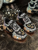 Rhinestone Mesh Chunky Sneakers