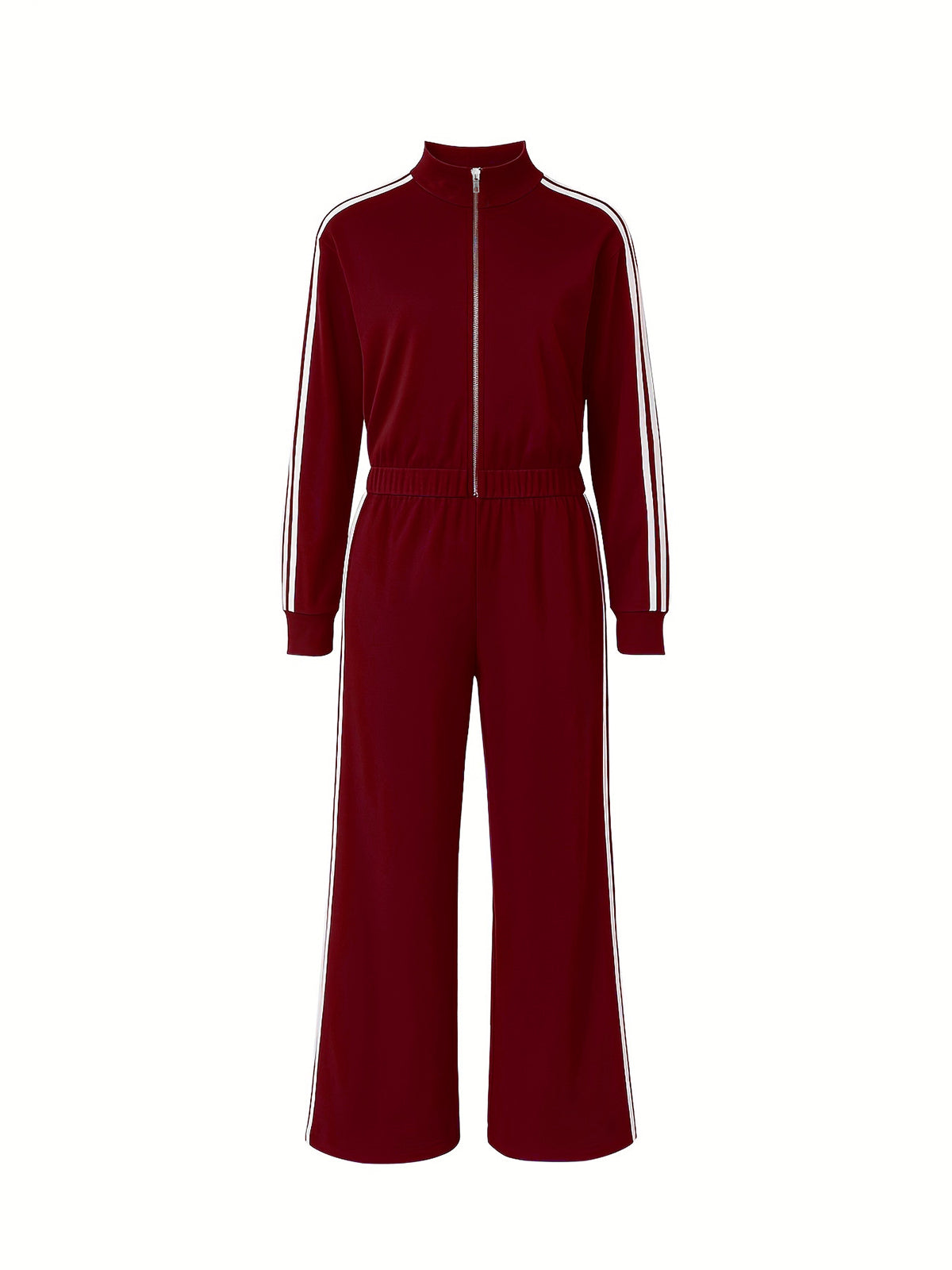 Striped Jacket Wide Leg Pants Set