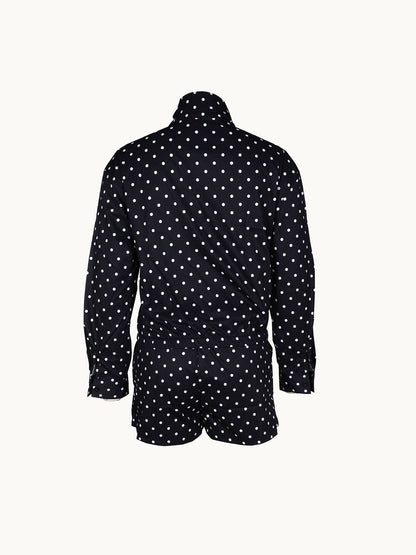 Polka Dot Jacket Shorts Set
